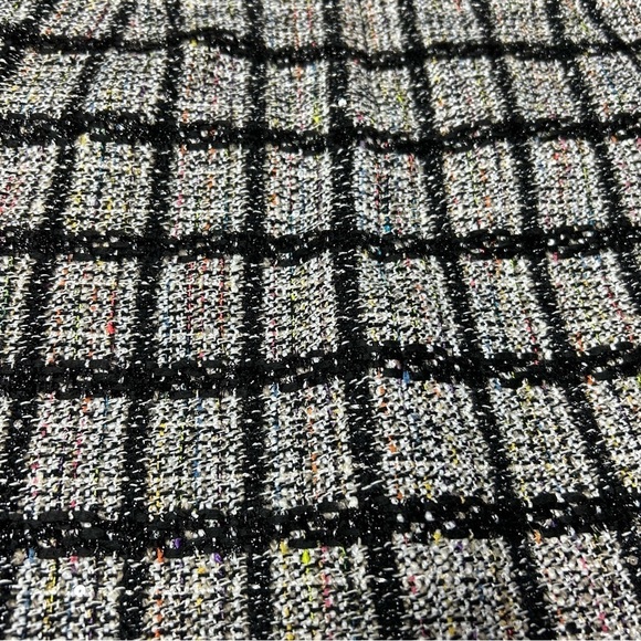 Bagatelle Collection Button Front Black and Confetti Tweed Mini Skirt Sz. M - Picture 9 of 16